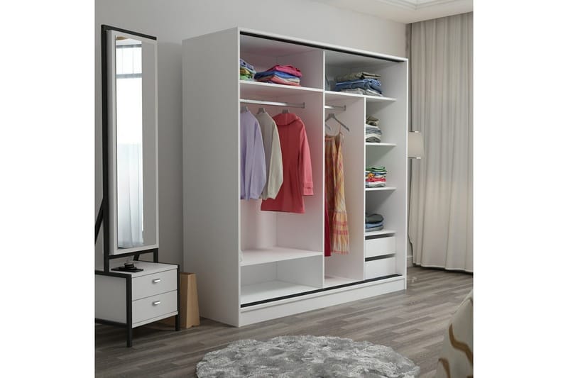 Fruitland Garderob 220 cm - Antracit - Products - Förvaring - Garderober & garderobssystem - Garderobsskåp