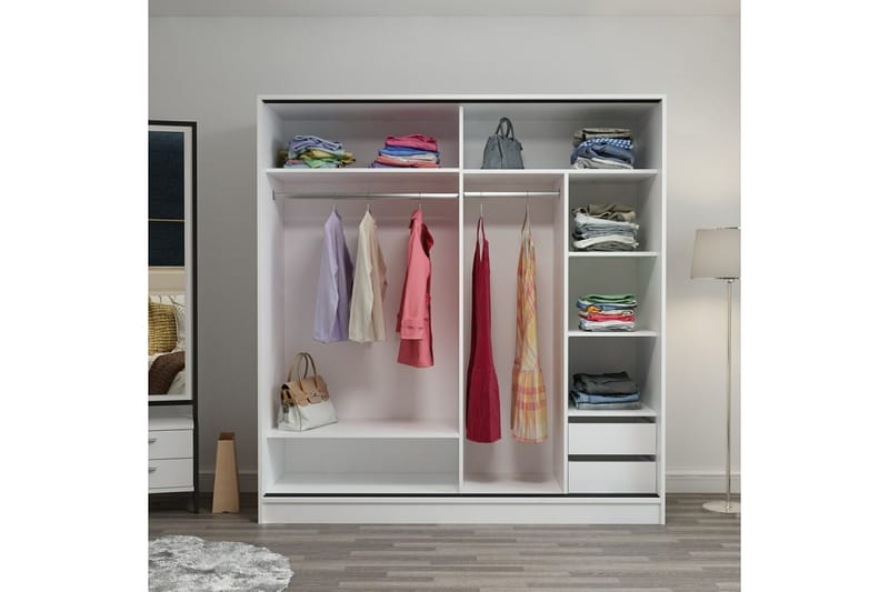 Fruitland Garderob 220 cm - Svart/Brun - Products - Förvaring - Garderober & garderobssystem - Garderobsskåp