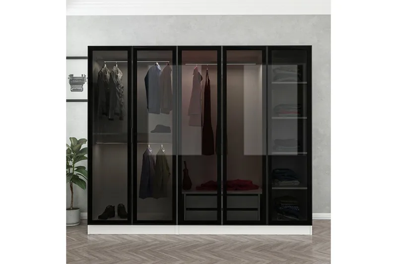 Fruitland Garderob 225 cm - Vit - Products - Förvaring - Garderober & garderobssystem - Garderobsskåp