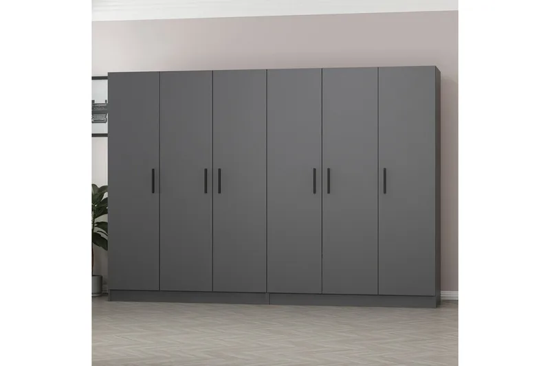 Fruitland Garderob 270 cm - Antracit - Products - F örvaring - Garderober & garderobssystem - Garderobsskåp