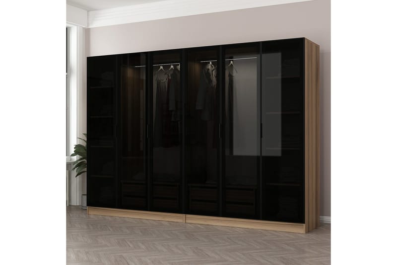 Fruitland Garderob 270 cm - Brun - Products - Förvaring - Garderober & garderobssystem - Garderobsskåp