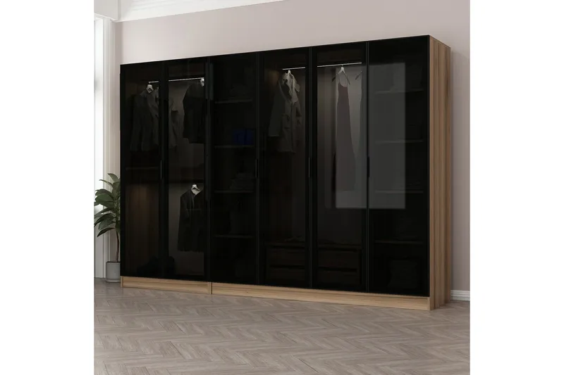 Fruitland Garderob 270 cm - Brun - Products - Förvaring - Garderober & garderobssystem - Garderobsskåp