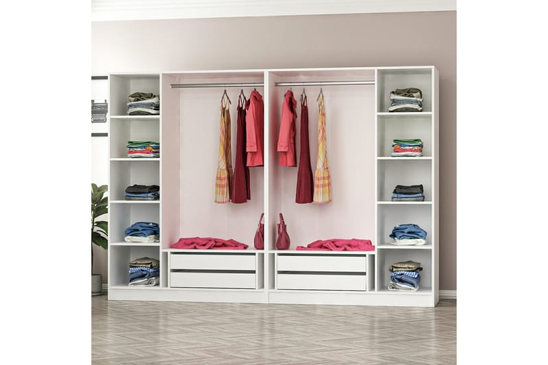 Fruitland Garderob 270 cm - Vit - Products - Förvaring - Garderober & garderobssystem - Garderobsskåp