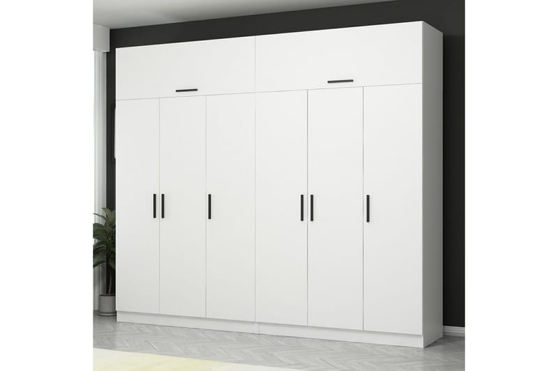 Fruitland Garderob 270 cm - Vit - Products - Förvaring - Garderober & garderobssystem - Garderobsskåp