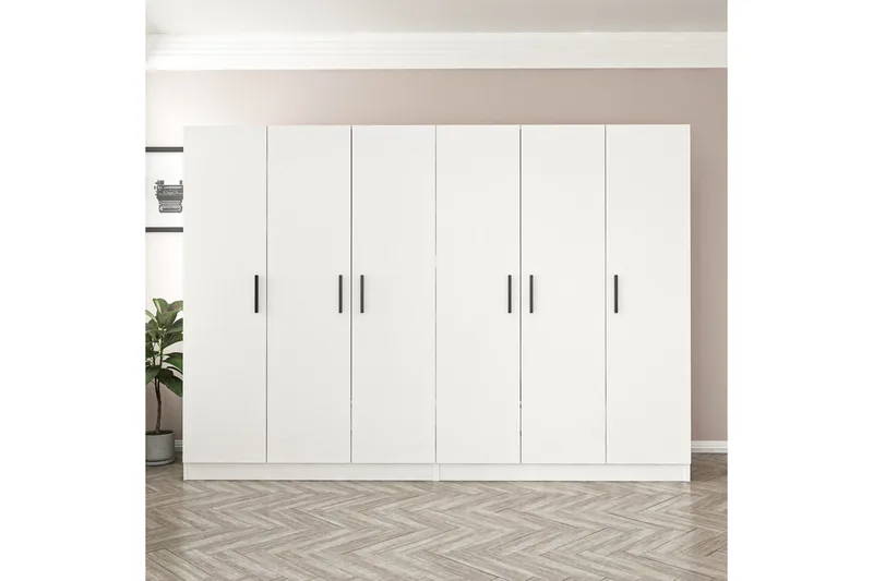 Fruitland Garderob 270 cm - Vit - Products - Förvaring - Garderober & garderobssystem - Garderobsskåp
