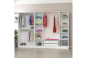 Fruitland Garderob 270 cm - Vit - Products - Förvaring - Garderober & garderobssystem - Garderobsskåp