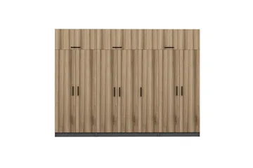 Fruitland Garderob 315x235 cm - Valnöt/Antracit - Products - Förvaring - Garderober & garderobssystem - Garderobsskåp