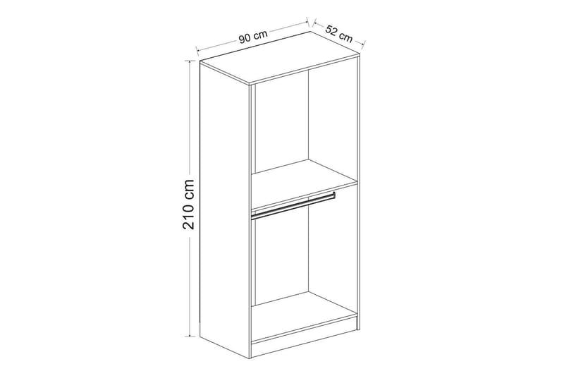 Fruitland Garderob 90 cm - Brun - Products - Förvaring - Garderober & garderobssystem - Garderobsskåp