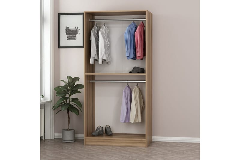 Fruitland Garderob 90 cm - Brun - Products - Förvaring - Garderober & garderobssystem - Garderobsskåp