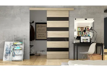 Skjutdörr MARTI - Ek/Svart - Products - Förvaring - Garderober & garderobssystem - Garderobsdörr - Skjutdörr garderob & walk-in closet