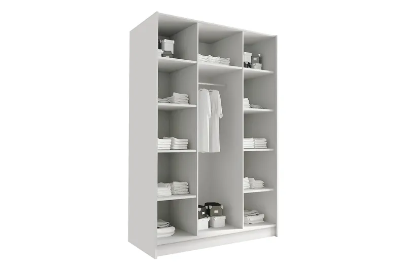 Herrljunga Garderob 150 cm - Vit/Guld - Products - Förvaring - Garderober & garderobssystem - Garderobsskåp