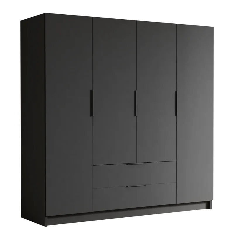 Kelros Garderob 200x216 cm, Svart