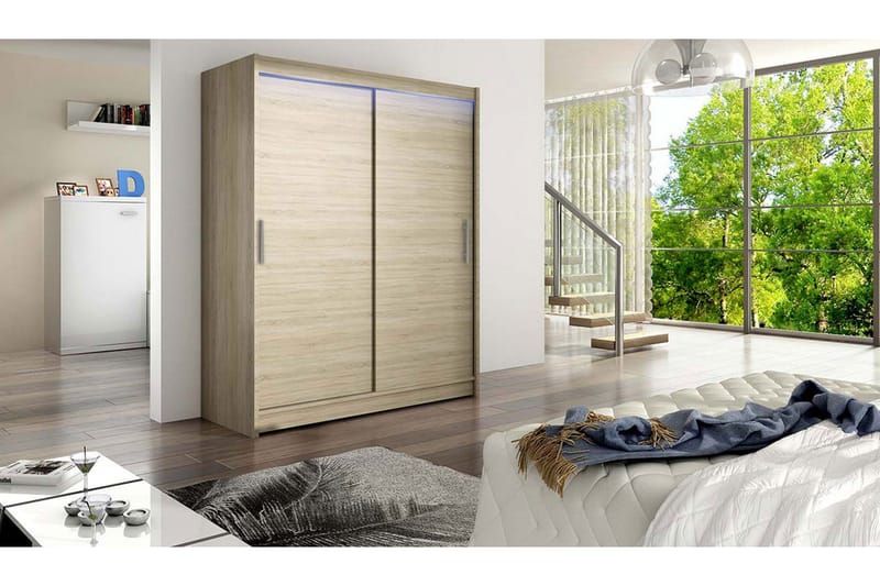 Westa Garderob 150x58x200 cm - Beige - Products - Förvaring - Garderober & garderobssystem - Garderobsskåp