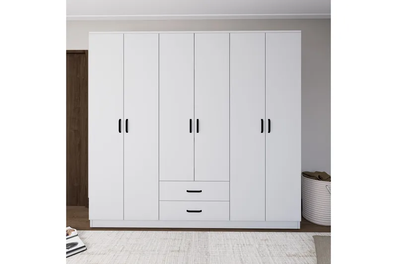 Yaman Garderob 180x190 cm, Mattvit