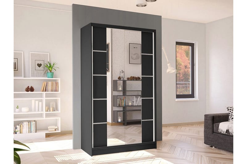 Glenmore Garderob m. Spegel Black - Products - Förvaring - Garderober & garderobssystem