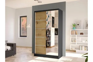 Glenmore Garderob m. Spegel Black - Products - Förvaring - Garderober & garderobssystem