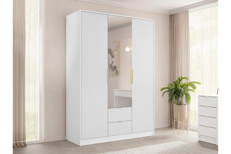 Gudelia Garderob 151x216 cm - Vit - Products - Förvaring - Garderober & garderobssystem