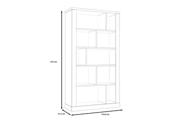 Talebi Förvaringshylla 41x114 cm - Brun/Vit - Products - Förvaring - Hylla - Bokhylla