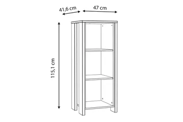 Torelles Bokhylla 47x115 cm - Mörkbrun - Products - Förvaring - Hylla - Bokhylla
