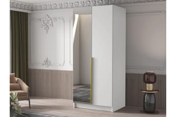Julissa Garderob med Spegel 100 cm - Vit/Guld - Products - Förvaring - Garderober & garderobssystem
