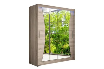 Leila Garderob med Spegel 150x200 cm - Beige - Products - Förvaring - Garderober & garderobssystem