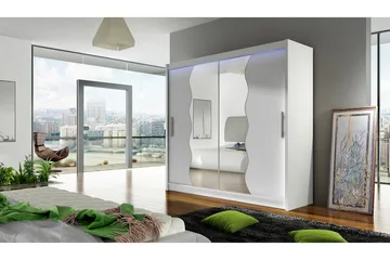 Prag Garderob med Spegel 180x215 cm - Vit - Products - Förvaring - Garderober & garderobssystem