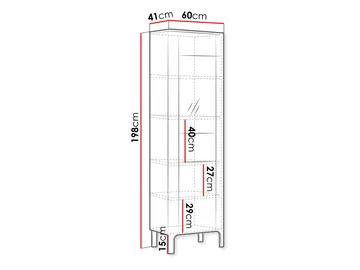 Aggarwal Vitrinskåp 60 cm med Belysning - Products - Förvaring - Skåp - Vitrinskåp