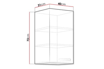 Bianco Väggskåp 40x31x71,5 cm - Vit - Products - Förvaring - Skåp - Förvaringsskåp