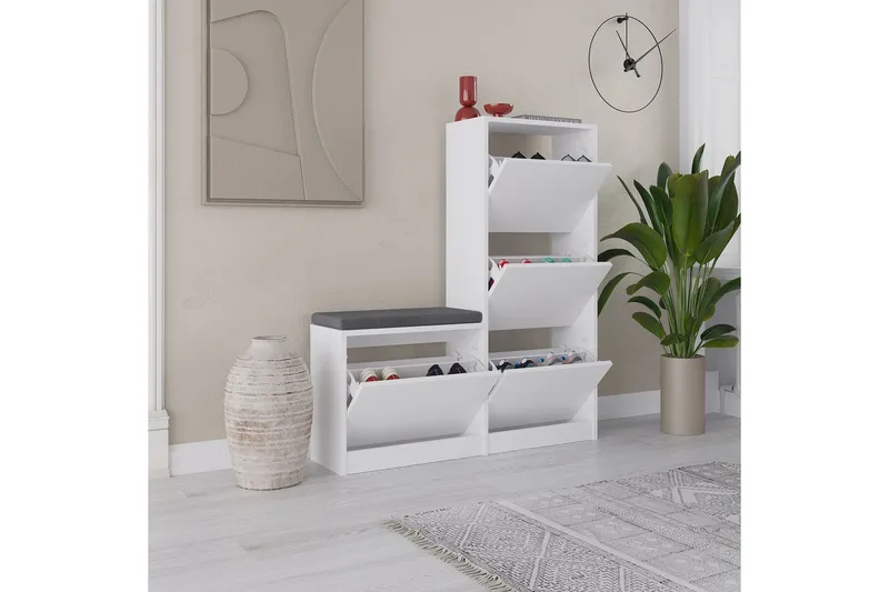 Dude Skoskåp 105 cm - Vit - Products - Förvaring - Skåp - Förvaringsskåp