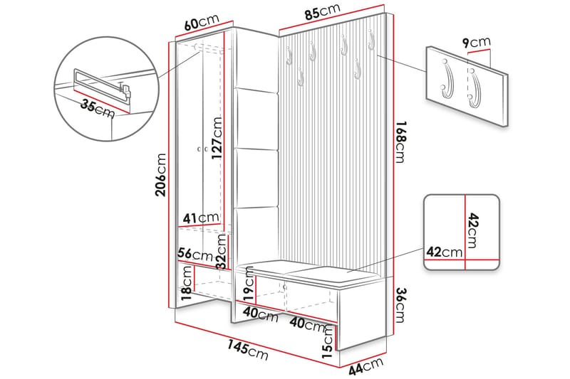 Dunvegan Highboard Black - Products - Förvaring - Skåp - Förvaringsskåp