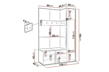 Dunvegan Highboard Graphite - Products - Förvaring - Skåp - Förvaringsskåp
