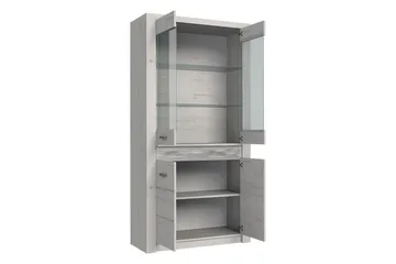 Indianapolis Vitrinskåp 96x42x192 cm - Brun - Products - Förvaring - Skåp - Vitrinskåp