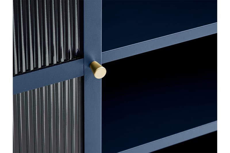 Lazarus Vitrinskåp 40,3 cm djup 111 cm bred 140 cm hög Trä - Blå - Products - Förvaring - Skåp - Vitrinskåp