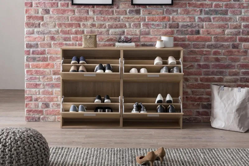 Metia Skoskåp 120x24 cm - Trä/natur - Products - Förvaring - Skåp - Förvaringsskåp