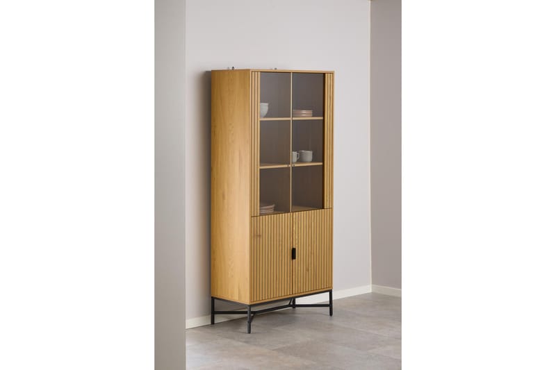 Minu Vitrinskåp 80x180 cm - Natur - Products - Förvaring - Skåp - Vitrinskåp