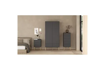 Shinta Garderobdsskåp 99x200 cm - Grå - Products - Förvaring - Skåp - Förvaringsskåp