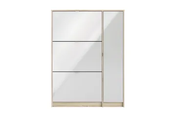 Shoey Skoskåp 3 Fack - Trä/natur/Vit - Products - Förvaring - Skåp - Förvaringsskåp