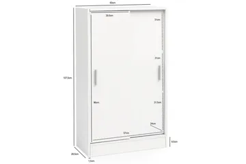 Sideboard Wohnling Melaminbelagd MDF-skjutdörrar Modern - Products - Förvaring - Skåp - Förvaringsskåp