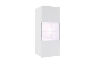 Tessan Vitrinskåp 45x32x117 cm - Vit Högglans/Vit Led-Belysning - Products - Förvaring - Skåp - Vitrinskåp