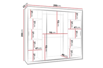Tallmo Garderob m. Spegel 200x200 cm - Products - Förvaring - Garderober & garderobssystem