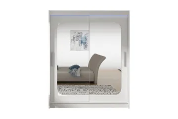 Westa Garderob 150x58x200 cm LED-belysning - Vit - Products - Förvaring - Garderober & garderobssystem