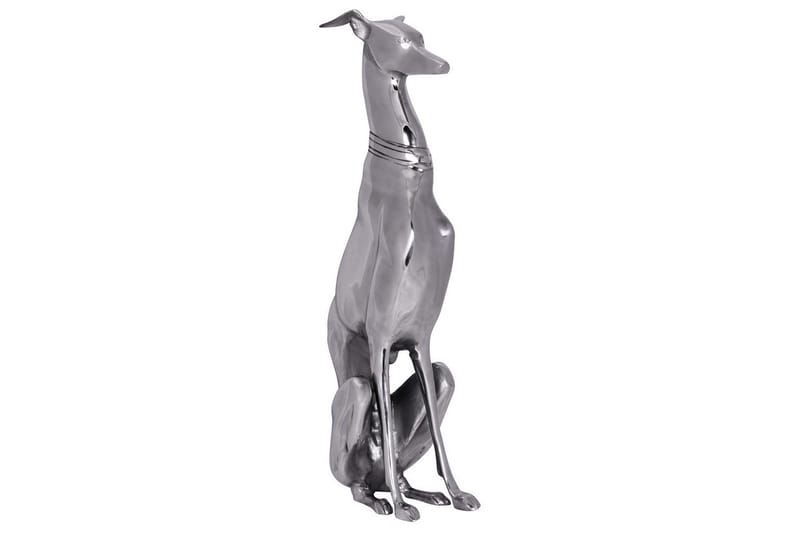 Dekorativ figur Wohnling Aluminiumhund Silver Modern