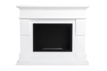 Route Braskamin Bioetanol Fristående MDF - Vit/Svart/Rostfritt Stål - Products - Inredning - Kaminer - Kamin utan skorsten - Etanolkamin