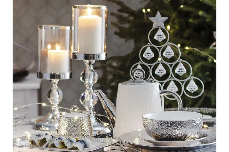 Cotui Ljusstake 41 cm, Silver