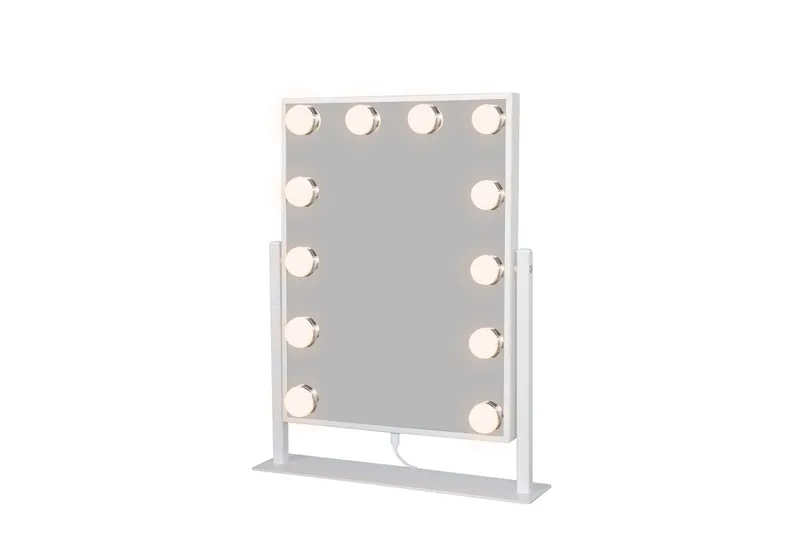 Glow Liten Sminkspegel på fot 36,5 cm med LED Belysning/Lampor Holywood spegel - Vit - Products - Inredning - Spegel - Sminkspegel