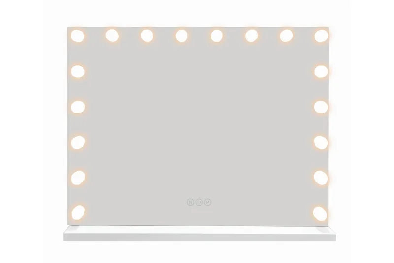 Glow Stor sminkspegel 80 cm med belysning lampor - Hollywood spegel med USB-charging - Vit - Products - Inredning - Spegel - Sminkspegel