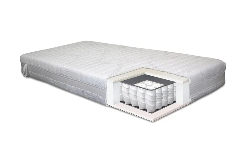 Lowell Resårmadrass 140x200 Fast, Vit