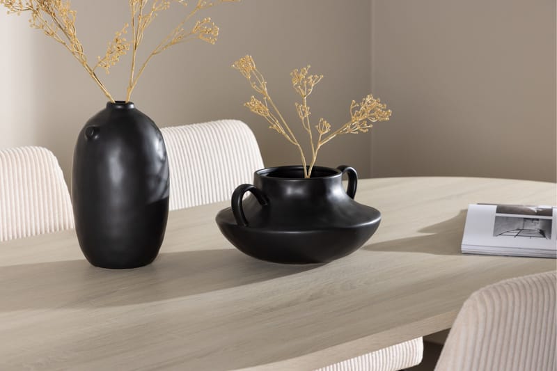 Andy Matgrupp 180 cm Oval med 4 Leone stolar - Whitewash/Beige - Products - Möbler - Bord & matgrupp - Matgrupp