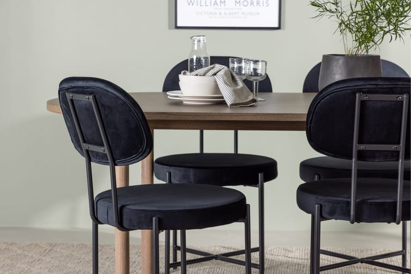 Andy Matgrupp 180 cm Oval med 4 Stella stolar - Svart - Products - Möbler - Bord & matgrupp - Matgrupp