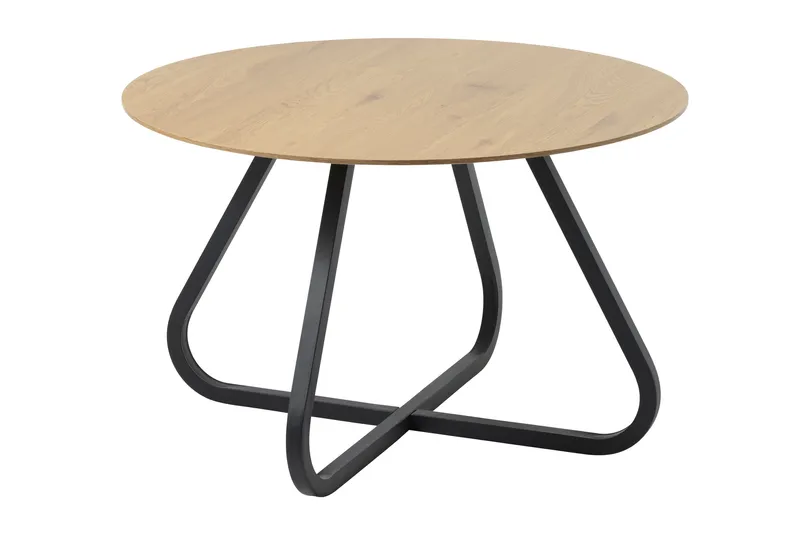 Ankit Matbord 120 cm Rund, Svart/Beige